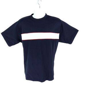 Prospirit Activewear Shirt Mens L Blue‎ White Stripe Mesh Polyester Short Sleeve